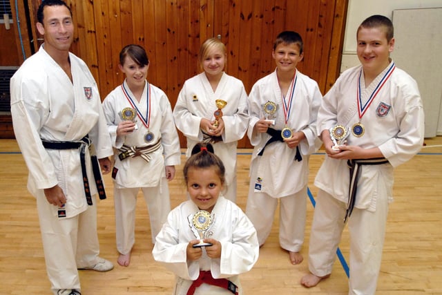 The Chikara No ki Shotokan Karate Club champions from the left are Paul Jalam, Laura McCaskill, Laura Holyoake, Edward Faulkner , William Hemingway and Libby Moore front pictured in 2009