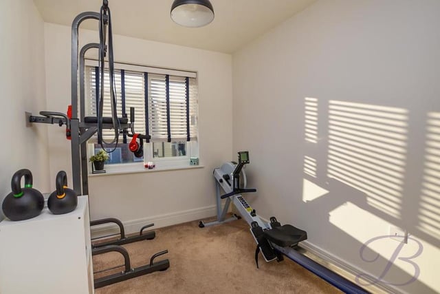Like the other two bedrooms, the third also comes with a carpeted floor and double-glazed window. As you can see, it is a versatile space that could even be turned into a mini-gym to keep you fit.