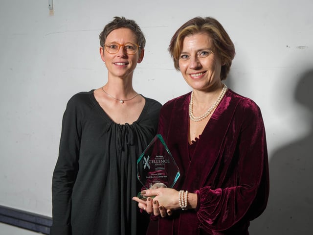 Martina Battisti with SJ Hunt of Parity Trust.