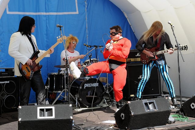 Falkirk's very own glam rock legends Lieutenant Stardust went down a storm at Grangemouth Music Festival back in 2010