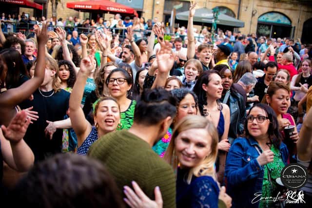 Salsa In The Square in action a few weeks ago