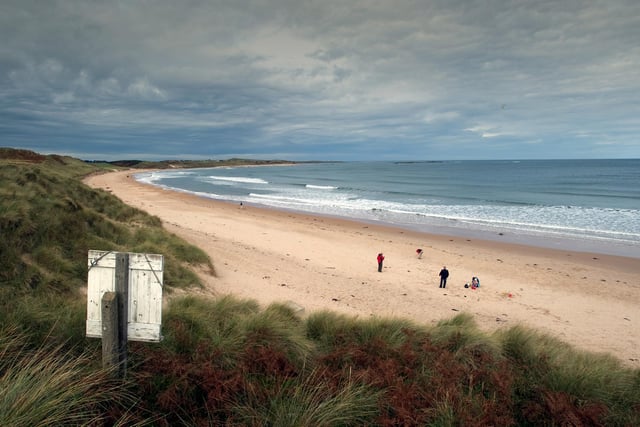 The gentle sweep of Embleton Bay is a magnificent sight. It is a particularly impressive view from the 6th tee of Dunstanburgh Castle Golf Club. It is also possible to walk past the ruins of Dunstanburgh Castle or towards Low Newton.