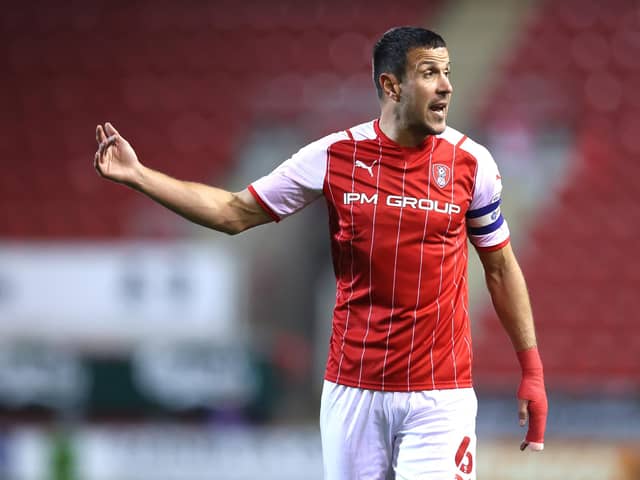 Rotherham are sweating on the fitness of Richard Wood for the visit of Gillingham (photo by George Wood/Getty Images).