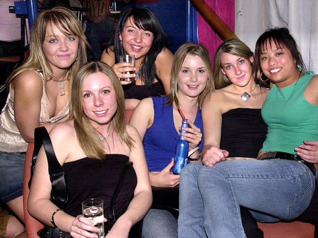 Revellers having a good time at the Bar Bluu complex, Clarendon Road, Southsea - (042347-0007)