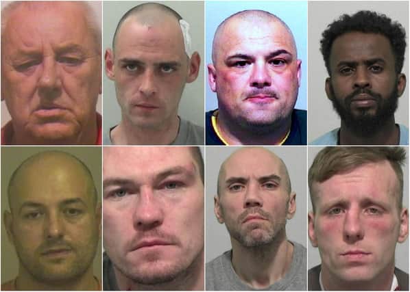 Some of the defendants from the Sunderland area who received lengthy jail terms from the courts during 2020.