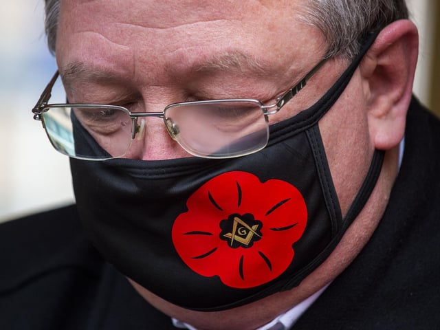 A few veterans were able to join in the virtual service at the Garden of Remembrance