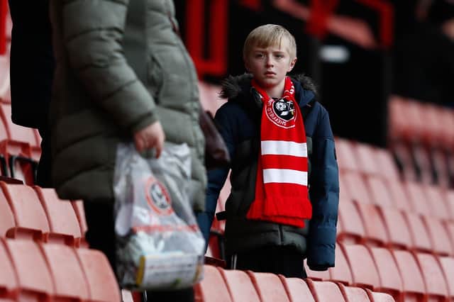 A young  Sheffield United fan seen before the Sky Bet Championship match against Swansea: Will Matthews/PA Wire.