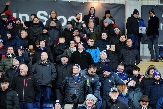 Raith Rovers fans watching their team play Falkirk last December. Picture Michael Gillen.