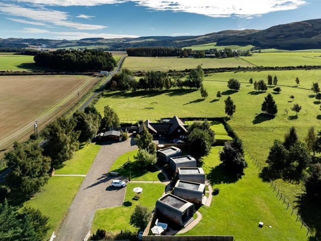 Aerial view of property.