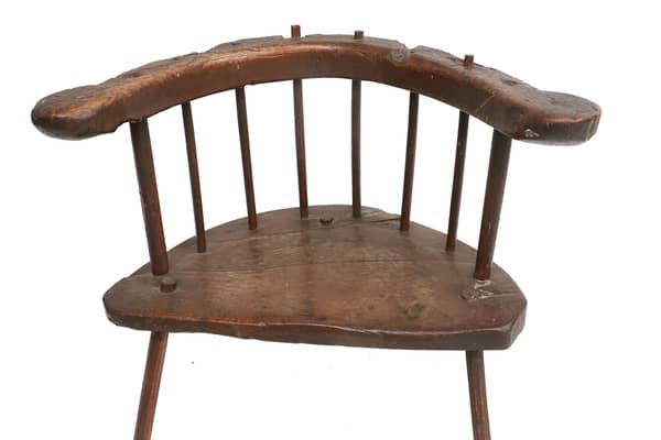 A Primitive Oak Stick Back Armchair, probably West Country Late 18th to Early 19th Century – sold for £2,700