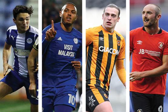 From left: Kyle Joseph, Kenneth Zohore, Tom Eaves and Danny Hylton