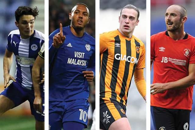 From left: Kyle Joseph, Kenneth Zohore, Tom Eaves and Danny Hylton