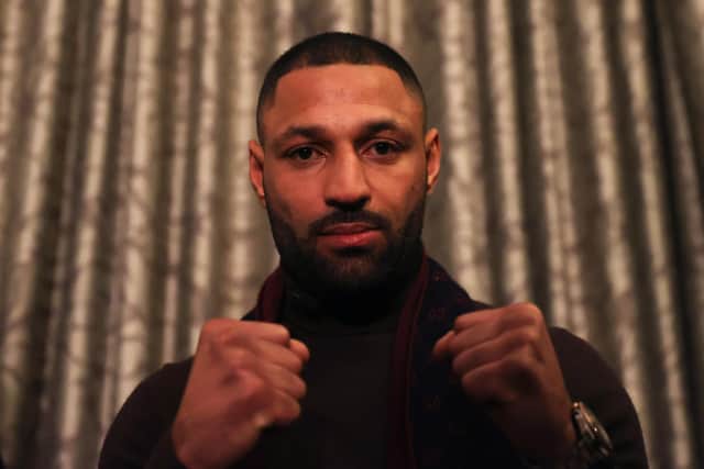 Kell Brook poses for a photo after a BOXXER Press Conference to announce an upcoming fight against Amir Khan at Hilton Park Lane on November 29, 2021 in London, England. (Photo by Warren Little/Getty Images)