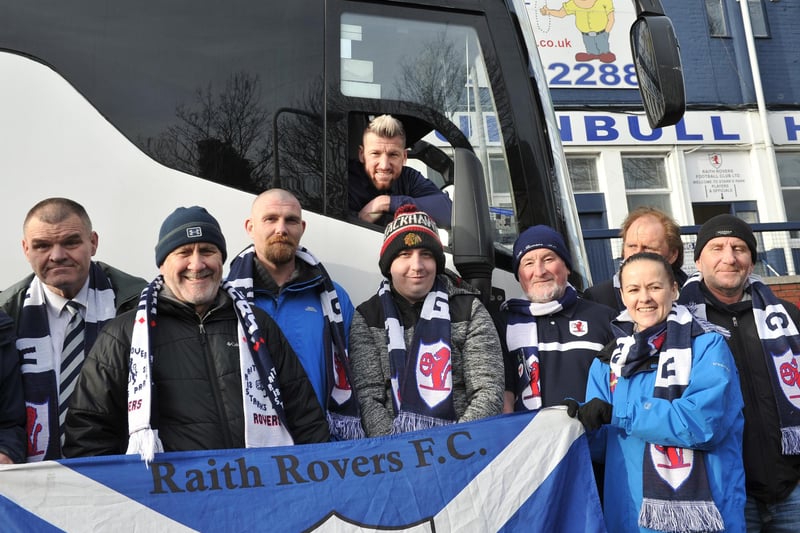 At the wheel for an away match against Hibs in 2019