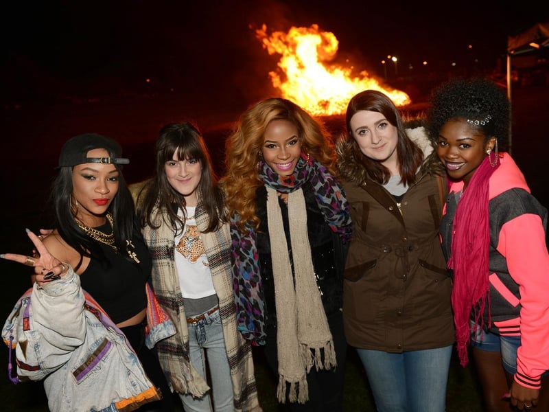 Sisters Laureen and Emma Lomas from Crookes with Miss Dynamix at the After Dark event at Don Valley Bowl, November 5, 2013