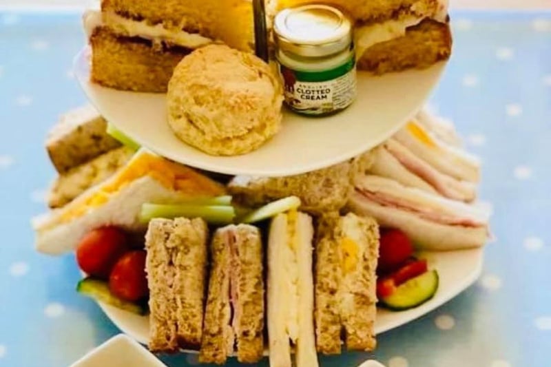 Diane Jay posts this photo of afternoon tea at Copper and Teal, Clay Cross.