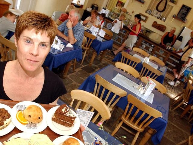 In 2004 the tea rooms had a bit of a make over. Here is Kay Largent - proprietor of the Tea Rooms at the time.