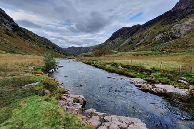 Swimmers from Sheffield enjoying wild swimming in the Lake District