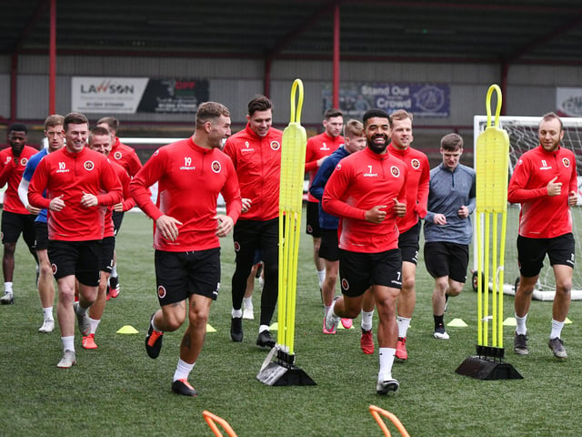 Stenhousemuir FC back for first-day pre-season training for SPFL League Two season 2020 - 2021.