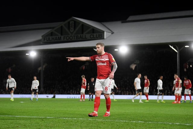 Has started seven of Boro's nine league wins this season. The 31-year-old has looked more comfortable with a midfield partner in a 4-2-3-1 formation.