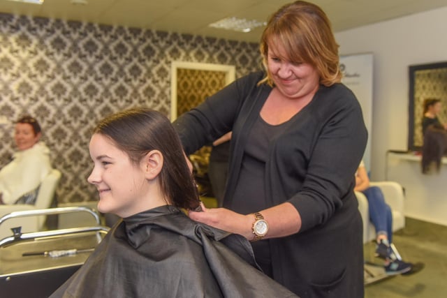 Molly Watts was pictured having her hair cut for the Little Princess Charity in 2015. The haircut was done by stylist Tracy Weatherill in Hartlepool.