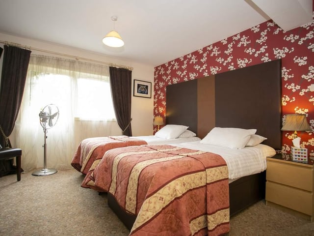 The bedrooms are all located on the first floor