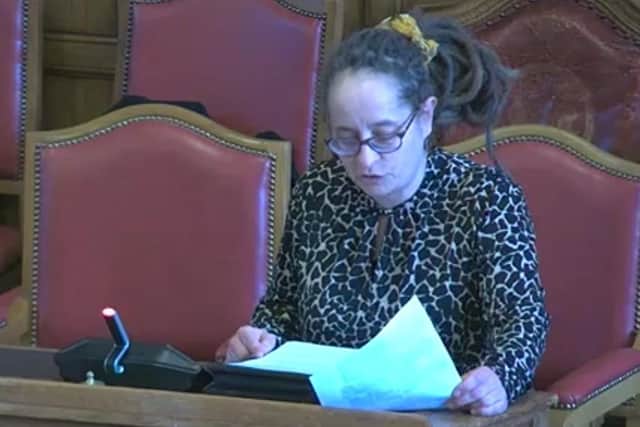 Nicole Jewitt, of Coles Corner, speaking in Sheffield Council's planning and highways committee meeting.
