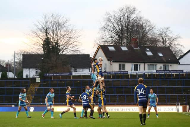 Doncaster Knights in action at Yorkshire Carnegie in December 2019. Photo: Lewis Storey/Getty Images