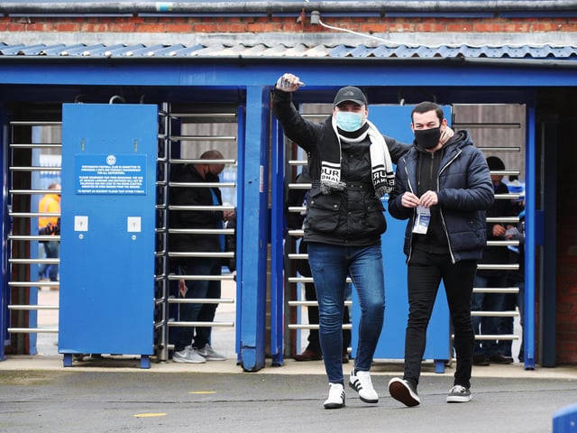 Pompey fans arrive for the first time in 9 months due to Corona restrictions