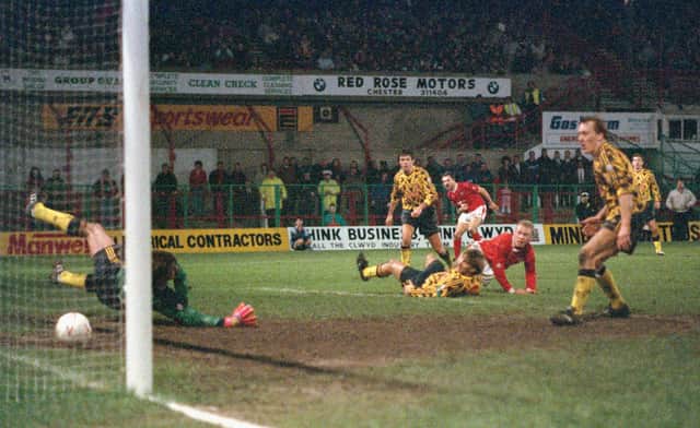 Arsenal were favourites for the 1991/92 FA Cup and were expected to easily roll over Wrexham. But they slipped to a 2-1 defeat after the Welsh side scored twice in the final nine minutes.