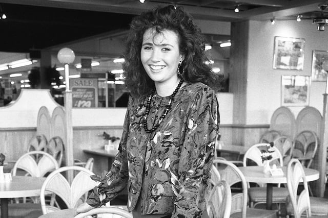 Natalie Walsh modelling at Joplings in August 1989. Did you love its fashion section?