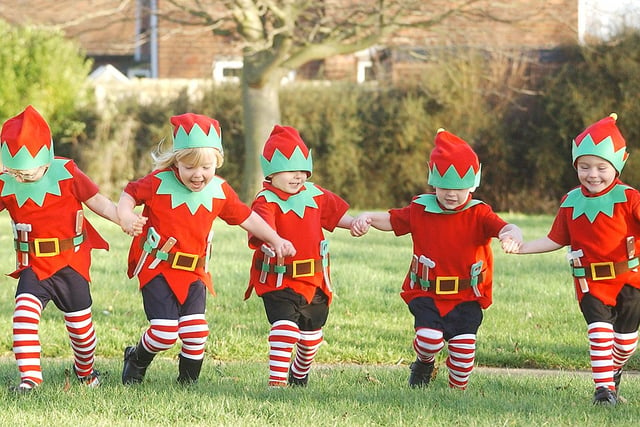 A fantastic donation of elf costumes went down a treat at Eden Community Primary School in 2006. Does this bring back happy memories?