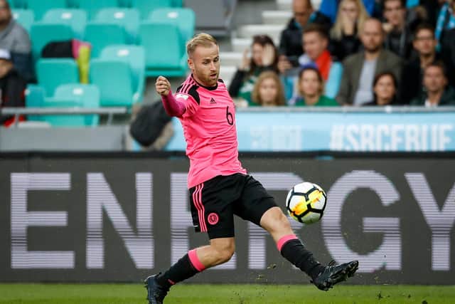Barry Bannan of Scotland in action during the FIFA 2018 World Cup Qualifier match between Slovenia and Scotland at stadium Stozice on October 08, 2017 in Ljubljana, Slovenia. (Photo by Srdjan Stevanovic/Getty Images)