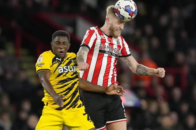 Oliver McBurnie of Sheffield United in action: Andrew Yates / Sportimage