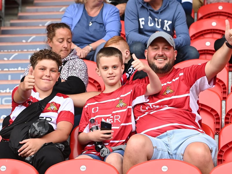 Rovers fans in the stadium during the friendly with Newcastle United
