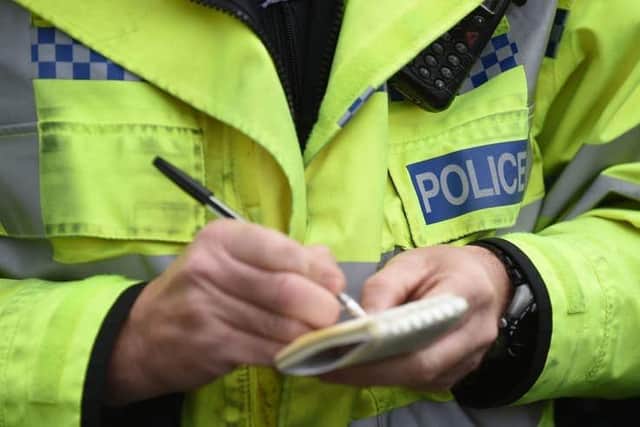 A man was arrested on suspicion of harassment and failing to appear at court after he was spotted with a knife in a Sheffield street