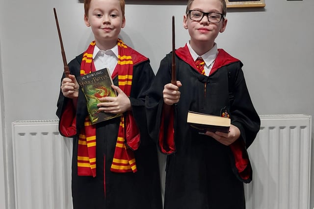 There's no muggles here! Can you guess who these two went as?