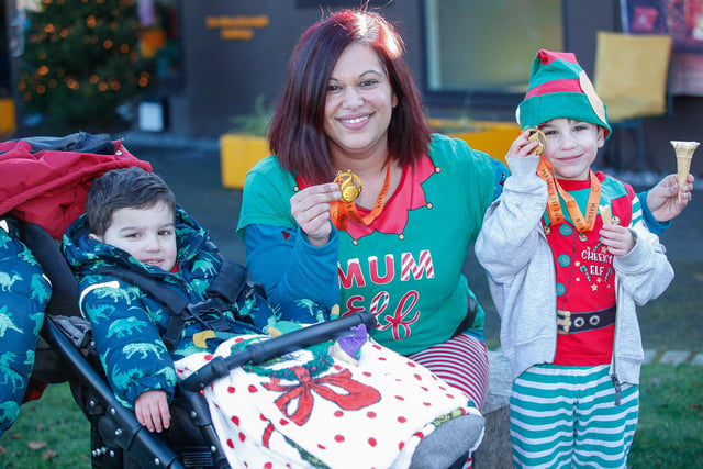 Lorna with Logan, 2, and Coby from Bonnybridge