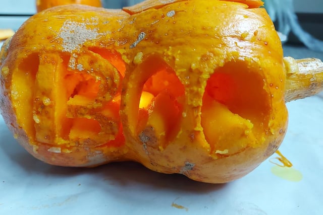 A Halloween message from the vegetable patch, sent in by Michelle CM Robson.