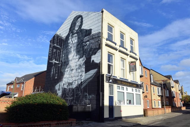 Artist Lewis Hobson created this stunning mural of a Victorian fishwife at The Fishermans Arms, in Southgate, on Hartlepool's Headland.