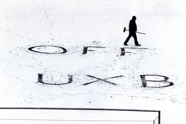 Bramall Lane Football Ground - Unexploded bomb found in Lancing Road - match called off.  9th February 1985.