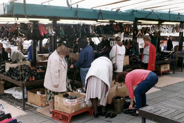 Did you buy shoes from the Friday Setts market shoe sale? - pictured here in September 1993