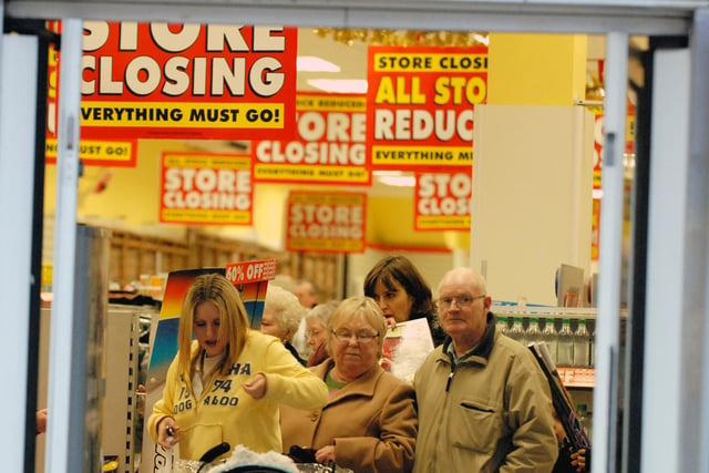 Another scene from the last day of trading at Woolworths in Jarrow in 2009.