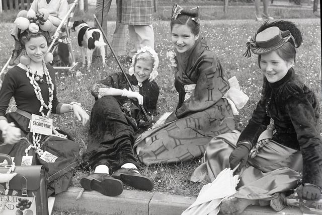 Buxton Advertiser archive, fancy dress competitors at the 1974 Tideswell Carnival