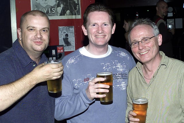Jamie, Phil & Kev having a good night out