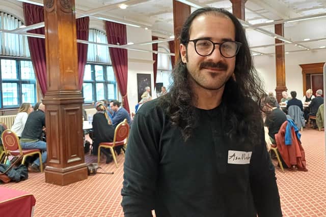 Aso Mohammadi spoke at a Sheffield housing crisis summit about his experience of homelessness as an asylum seeker. Picture: Julia Armstrong, LDRS