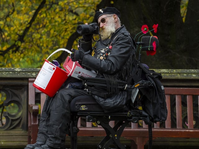 A few veterans were able to join in the virtual service at the Garden of Remembrance