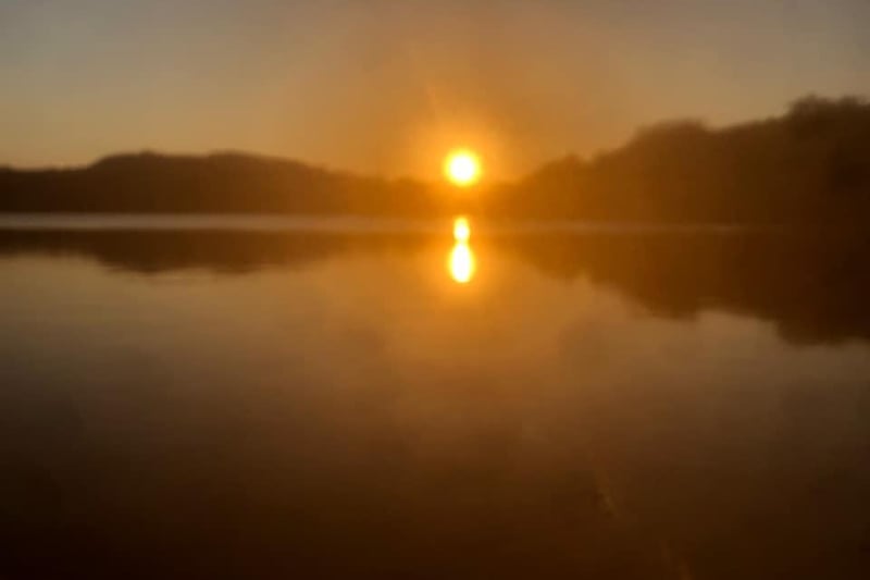 Sunset , Saturday over Damflask, sent in by Jonathan Chud A