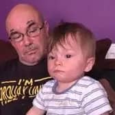 Little Bronson Battersby with his father, Kenneth, who died of a heart attack