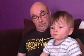 Little Bronson Battersby with his father, Kenneth, who died of a heart attack